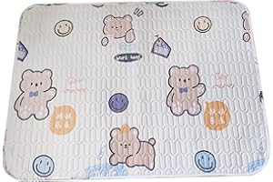 AUNMAS Bed Pads, Reusable Washable Mattress Protector Baby Diaper Changing Pad Liners Baby Crib Mattress (Happy S)