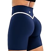 colorskin Women Biker Shorts Compression Crossover Seamless Athletic Shorts Running Sportswear