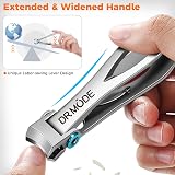 DRMODE Nail Clippers for Thick Nails Large Opening 16mm Slanted Curved Blade view 3