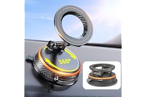 Upgraded Magnetic Phone Holder for Car, Strongest Suction Phone Mount 360°Adjustable & Foldable Car Phone Holder for Magsafe 
