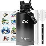 Swigina [2-IN-1 LID] 64 oz Insulated Water Bottle