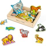 Melissa & Doug Wooden Animal Magnets Educational Travel Game 2+ FSC