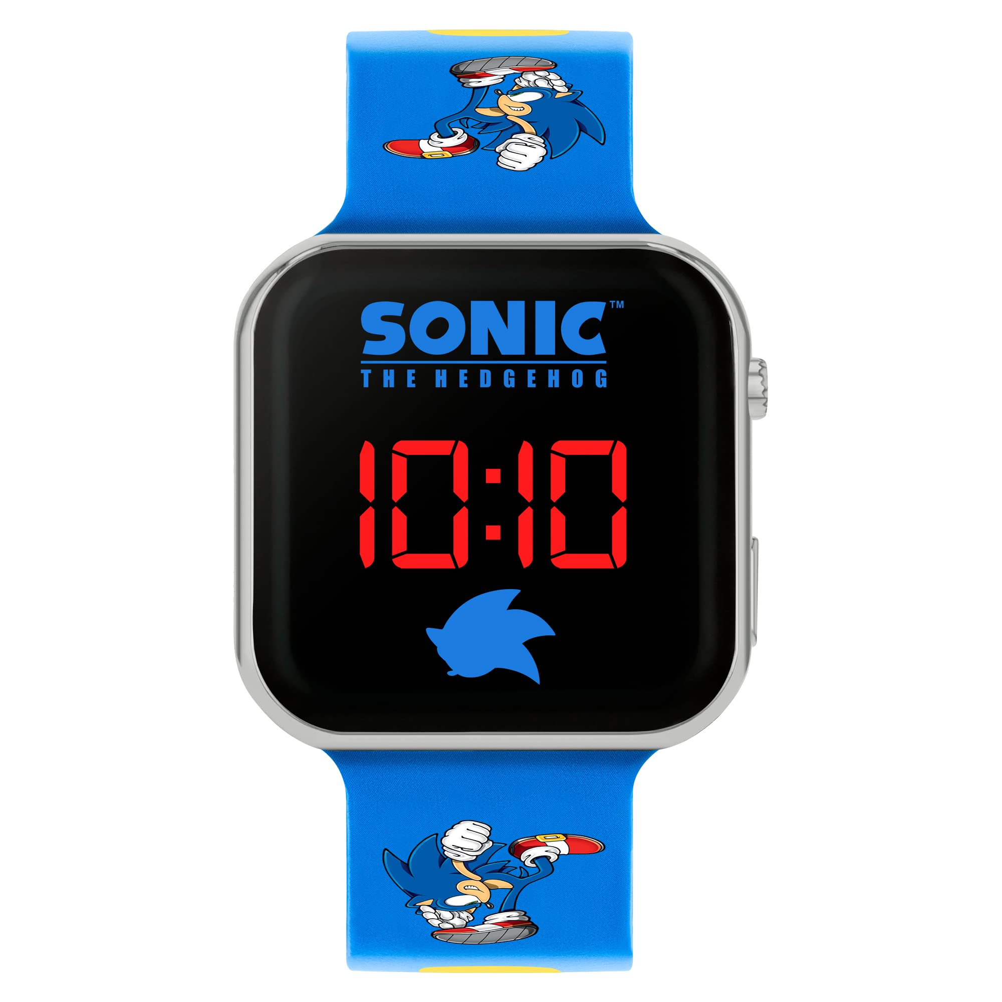 Sonic Sega The Hedgehog Blue LED Watch with Printed Silicone Strap SNC4137