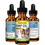 Full Spectrum Hemp Oil Drops for Dogs and Cats (Pets) - 450mg Made in USA - Natural Joint, Coat & Skin Supplement | Relieves Pain, Stress, Separation Anxiety & Sleep Aid W/ Omega 3, 6 & 9 Oils (Mint)