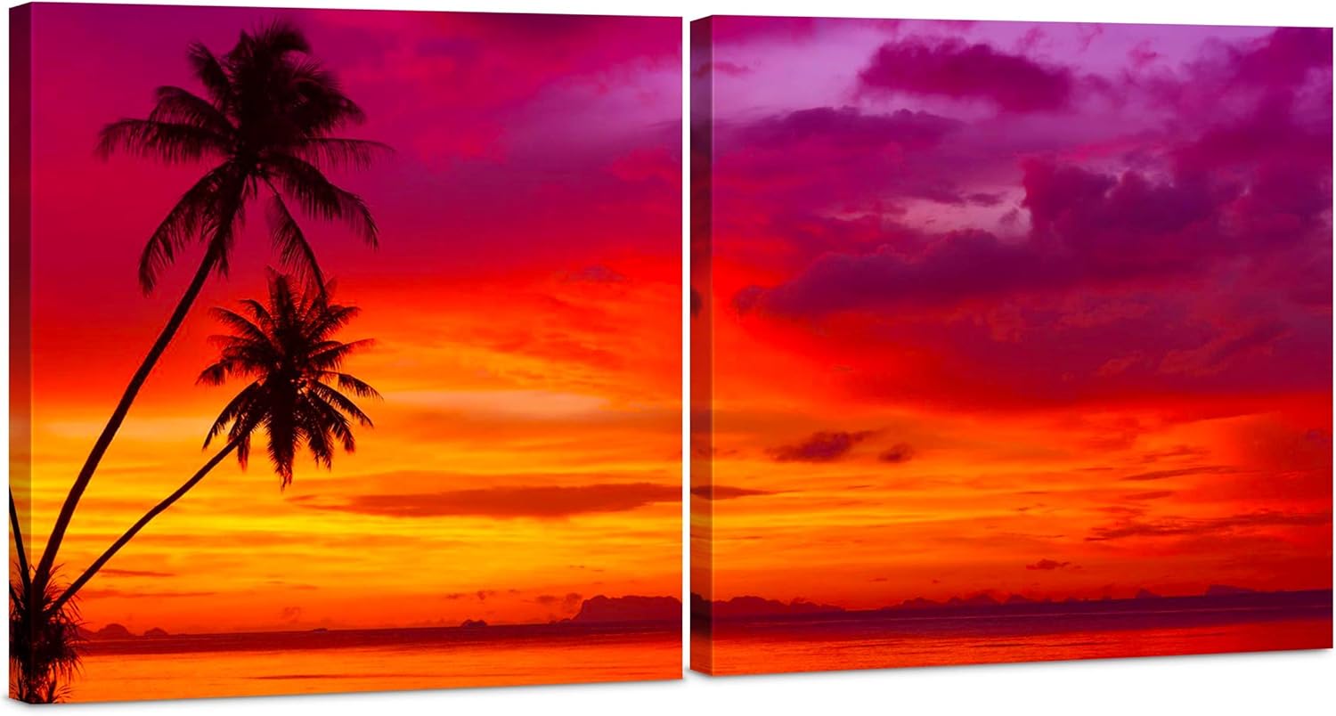 Best wall art for living room palm trees