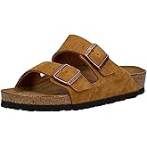 Birkenstock Womens Arizona Soft Foot Bed Open Toe Suede Beach Sandals - Mink - US11/EU42