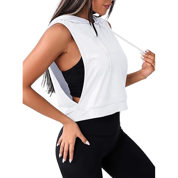 Icyzone Canotta Donna Sportiva Senza Schienale Lunga,Traspirante E