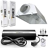 iPower GLSETX600DHMAC6 600-Watt Light Digital Dimmable System for Plants - Air Cooled Hood Set