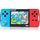 SNONBROS Handheld Game Console for Kids 3.5" IPS Large Screen Rechargeable,Preloaded 216 Video Games ,Arcade Electronic Toy Birthday Xmas Present for Girls—BlueRed