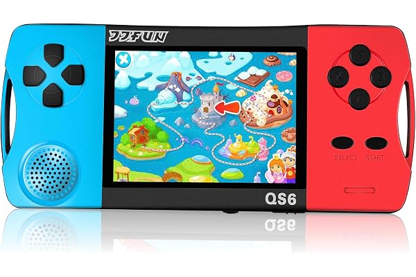 SNONBROS Handheld Game Console for Kids 3.5" IPS Large Screen Rechargeable,Preloaded 216 Video Games,Arcade Electronic Toy Bi