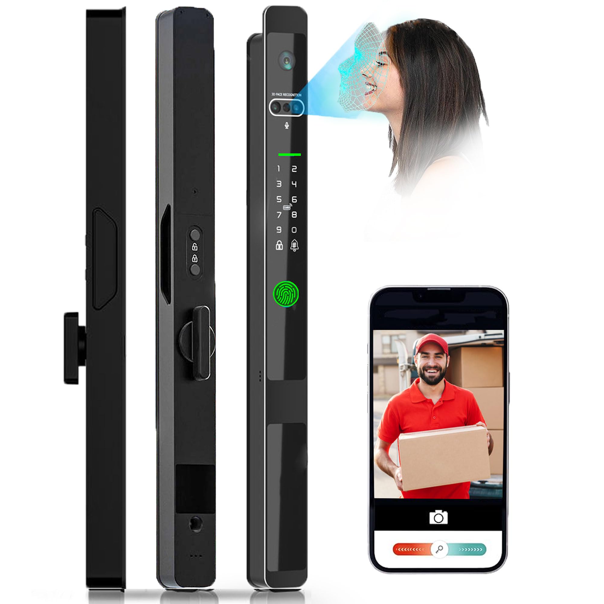 wecome Smart Door Lock with 3D Face Recognition, WiFi Door Locks with ...