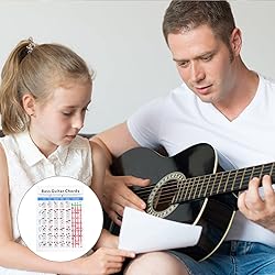 Electric Bass Finger Guide Chart 4- String Guitar