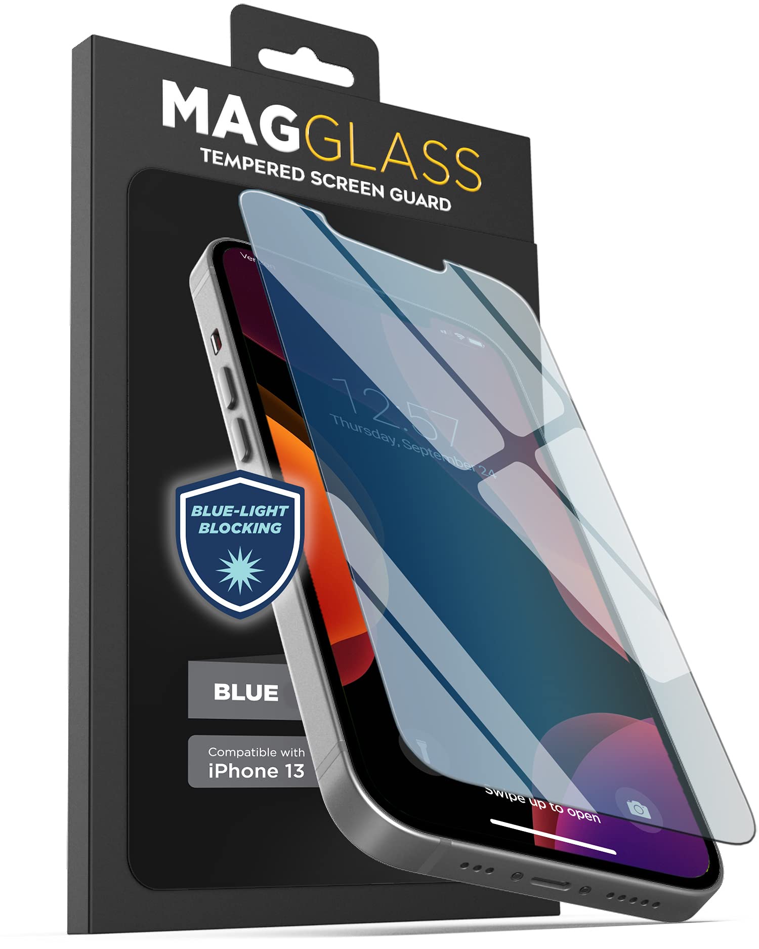 magglass Anti Blue Light Screen Protector Designed for iPhone 13 Pro Max Tempered Glass Full Coverage Display Guard (Case Compatible) — image 1