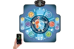 BulaBe Upgraded Dance Mat for Kids with Wireless Bluetooth, 5 Game Modes, LED Lights,Electronic Music Game Dance pad Floor Toys for Girls Boys Birthday Gifts Ages Toddlers 3-5 4-8 8-12 Year Old