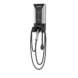 Siemens 8EM13124CF180FA3 VersiCharge AC Series 40A 208/240V Smart Connected EV Charger Indoor/Outdoor with 20 ft. Cable NEMA 6-50 Plug, Silver/Black