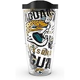 Tervis Made in USA Double Walled NFL Jacksonville Jaguars Insulated Tumbler Cup Keeps Drinks Cold & Hot, 24oz, All Over