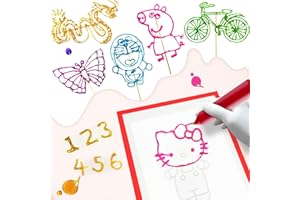 3D Printing Pen for Homemade Candy, KIDHABE Candy Machine for Painting, Classic Hard Candy Sweets for Christmas Gift, Birthday Family Party, Include Pen, 20*Candy Sticks, Mat, Patterned Papers(Gloves)