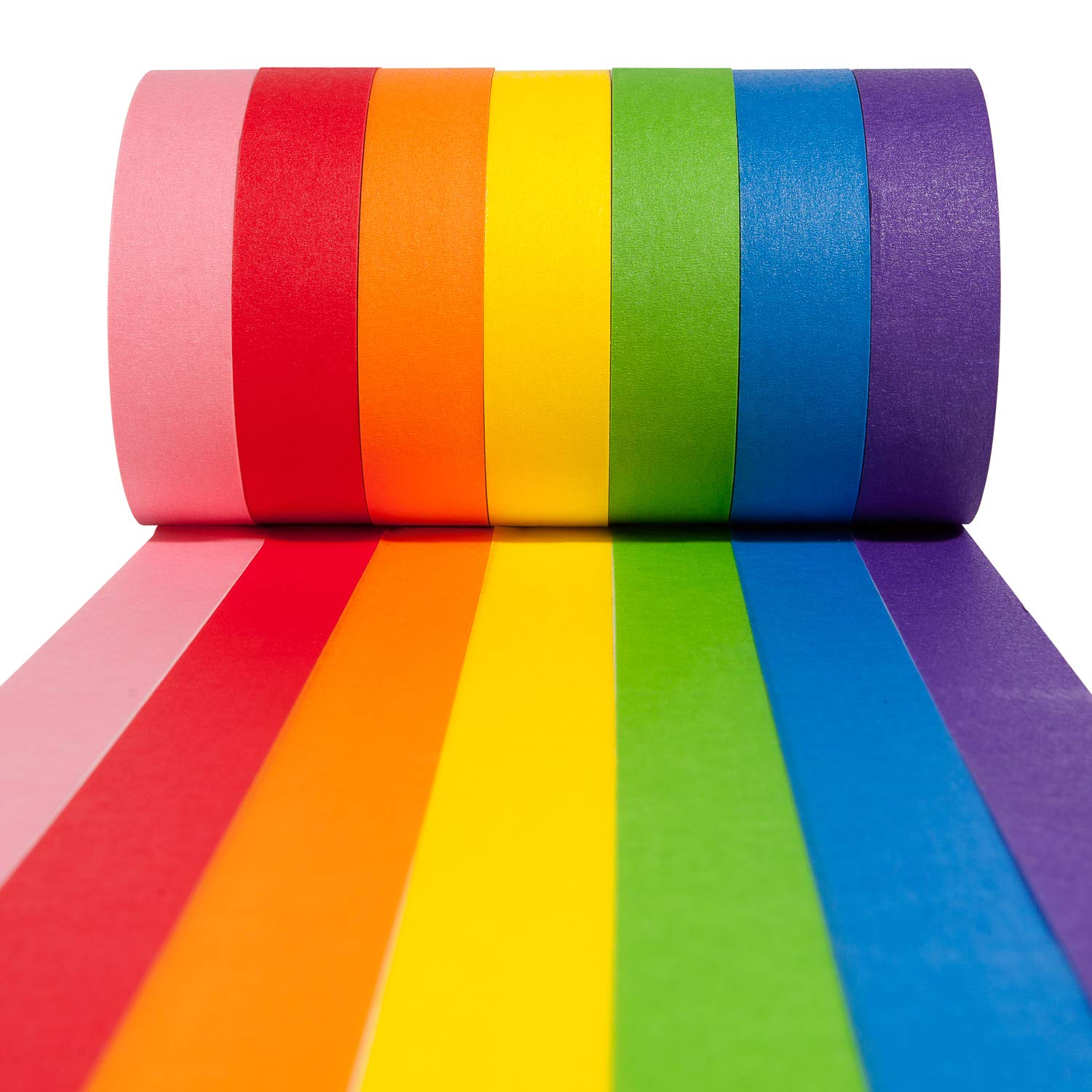 Craftzilla Colored Masking Tape - 7 Pack of 20 Yards x 1 inch Multi Color Rolls - Art and Crafts Colorful Set of Paper Tapes - for Kids Teachers Painters: Industrial & Scientific