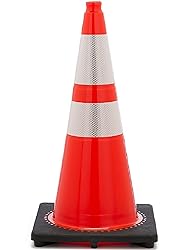 JBC High-Visibility Orange Traffic Cones with 3M