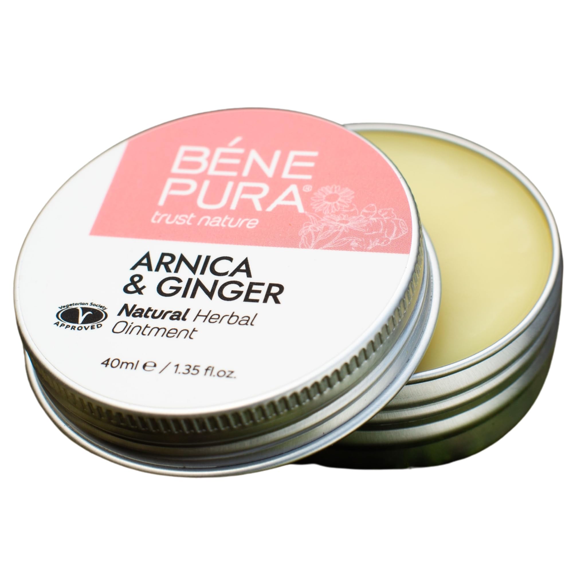 BenePura Arnica Ointment, Natural Ointment for Muscles, Bruising and Swelling with Ginger, 40 ml (Pack of 1)