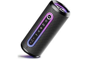 TIMU Wireless Portable Speaker, IPX7 Waterproof Bluetooth Speaker, 30W Loud Stereo Sound, 30H Playtime, 3 Colorful RGB Lights, 3 EQ Mode, TWS Pairing, Bluetooth 5.3 for Outdoor/Home/Party, Gift Ideas