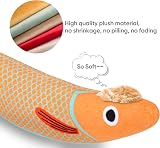 Aibuddy Catnip Toy 3PCS Bite Resistant Plush Fish Cat Chew Toys with Bell view 5
