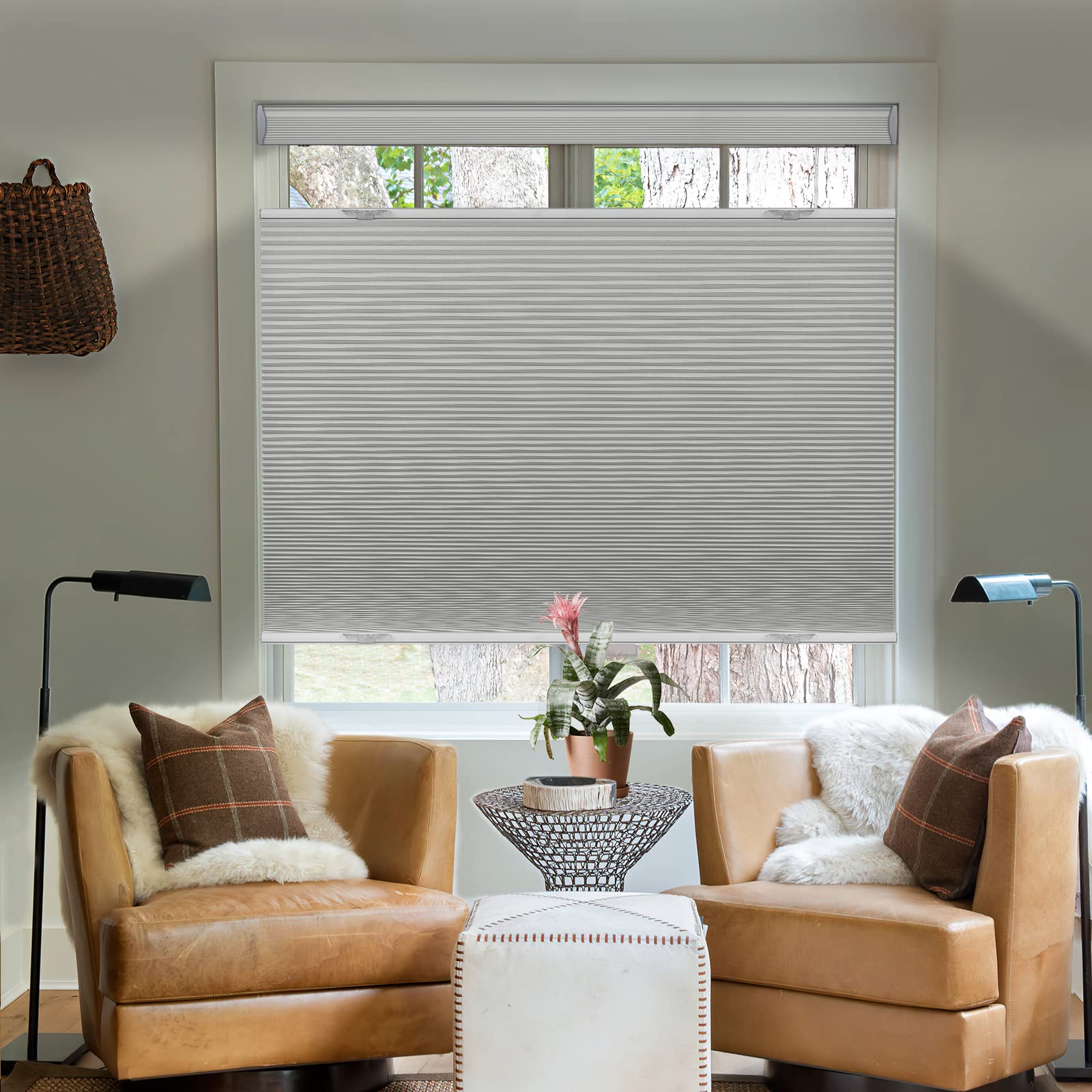 Keego Top Down Bottom up Shades for Home Cellular Blinds Cordless