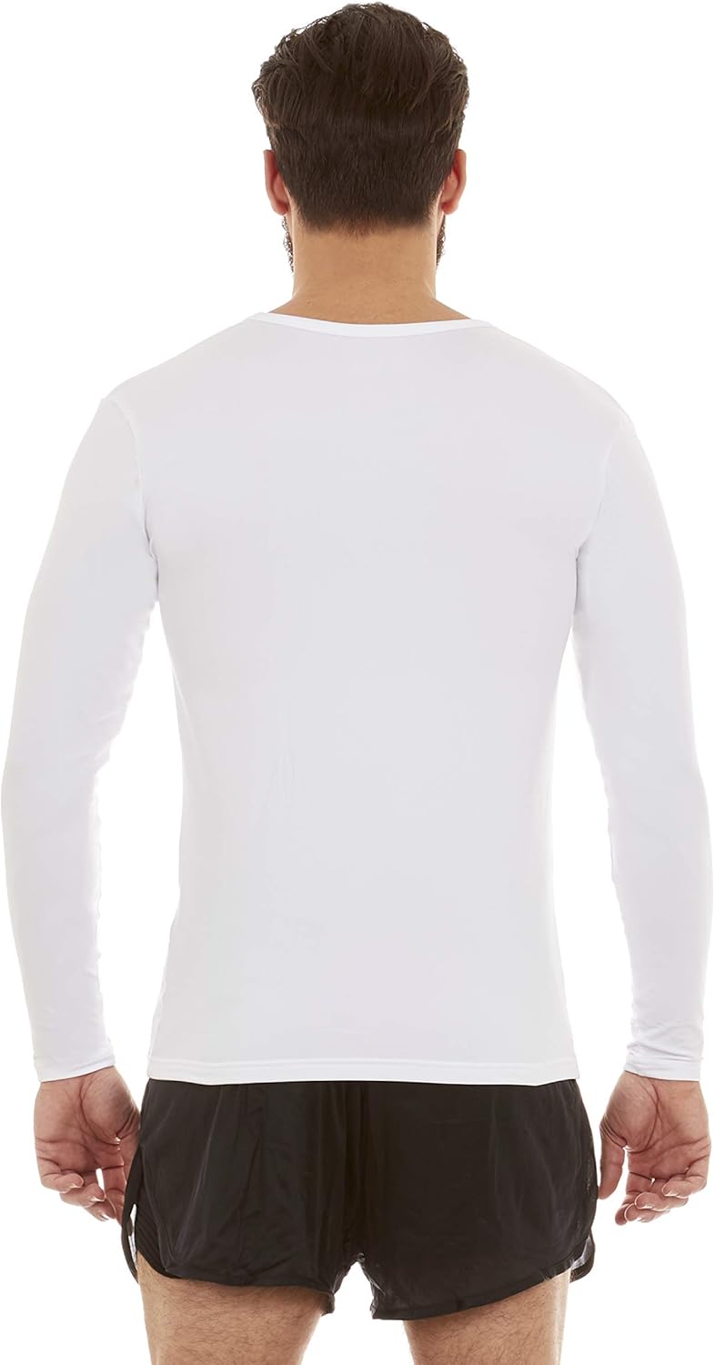 Thermajohn Mens Ultra Soft V-Neck Thermal Underwear Shirt - Fleece Lined Long Sleeve Underwear Long Johns T Shirt at  Men’s Clothing store