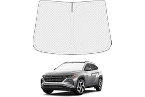 CANVCLE Windshield Sun Shade for Hyundai Tucson Accessories 2022-2025 2026 Thicken 6-Layer Foldable Front Window Sunshade Cover Sun Visor Protector Block UV Rays Keep Vehicle Cool