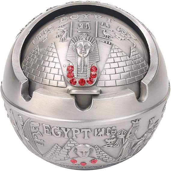 Amazon Co Jp ヴィンテージ おしゃれ 古代エジプト スタイル ふた付き 灰皿 飾り物 インテリア 置物 誕生日プレゼント ホビー