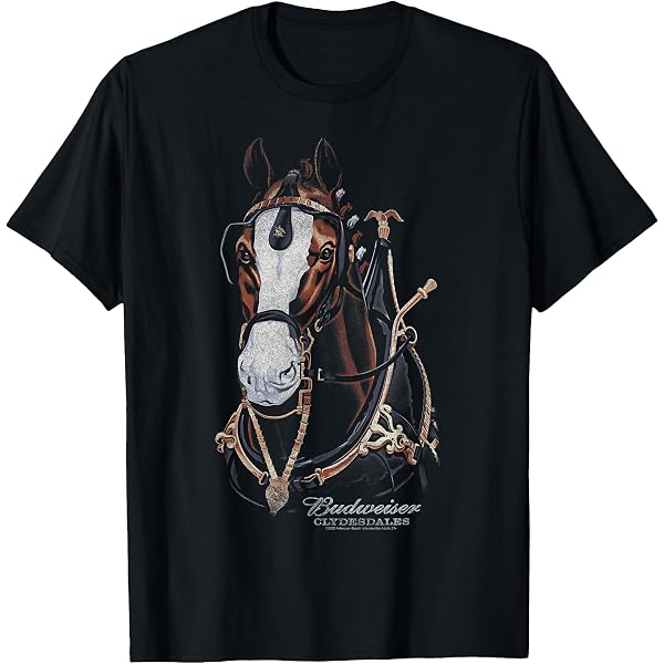Amazon.com: Budweiser 'The World Renowned Clydesdales' T-Shirt T