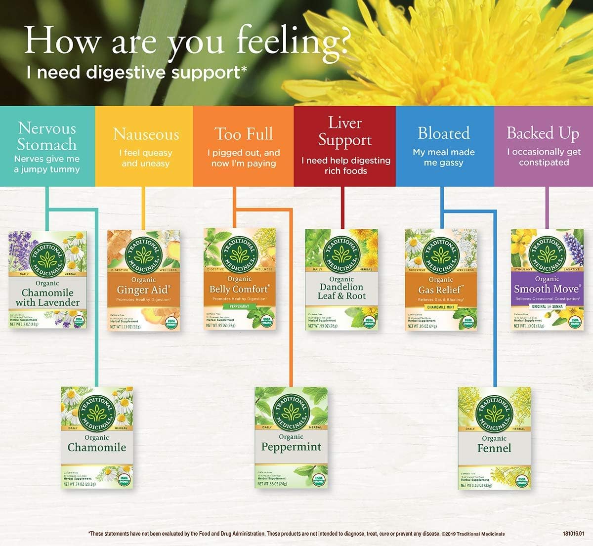 Traditional Medicinals Dandelion Leaf & Root Herbal Teas 16 Ea Pack of 3: Health & Personal Care