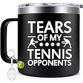Fufendio Tennis Gifts for Men, Women - Tears of My Tennis Opponents Coffee Mug 14oz - Funny Themed Gift, Christmas Gifts for Players, Trainer, Lovers