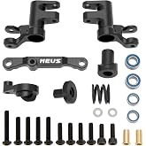 MEUS RACING Aluminum Steering Bellcrank Assembly Drag Link Set for Traxxas 1/16 Mini Maxx RC Car Upgrade (Black)