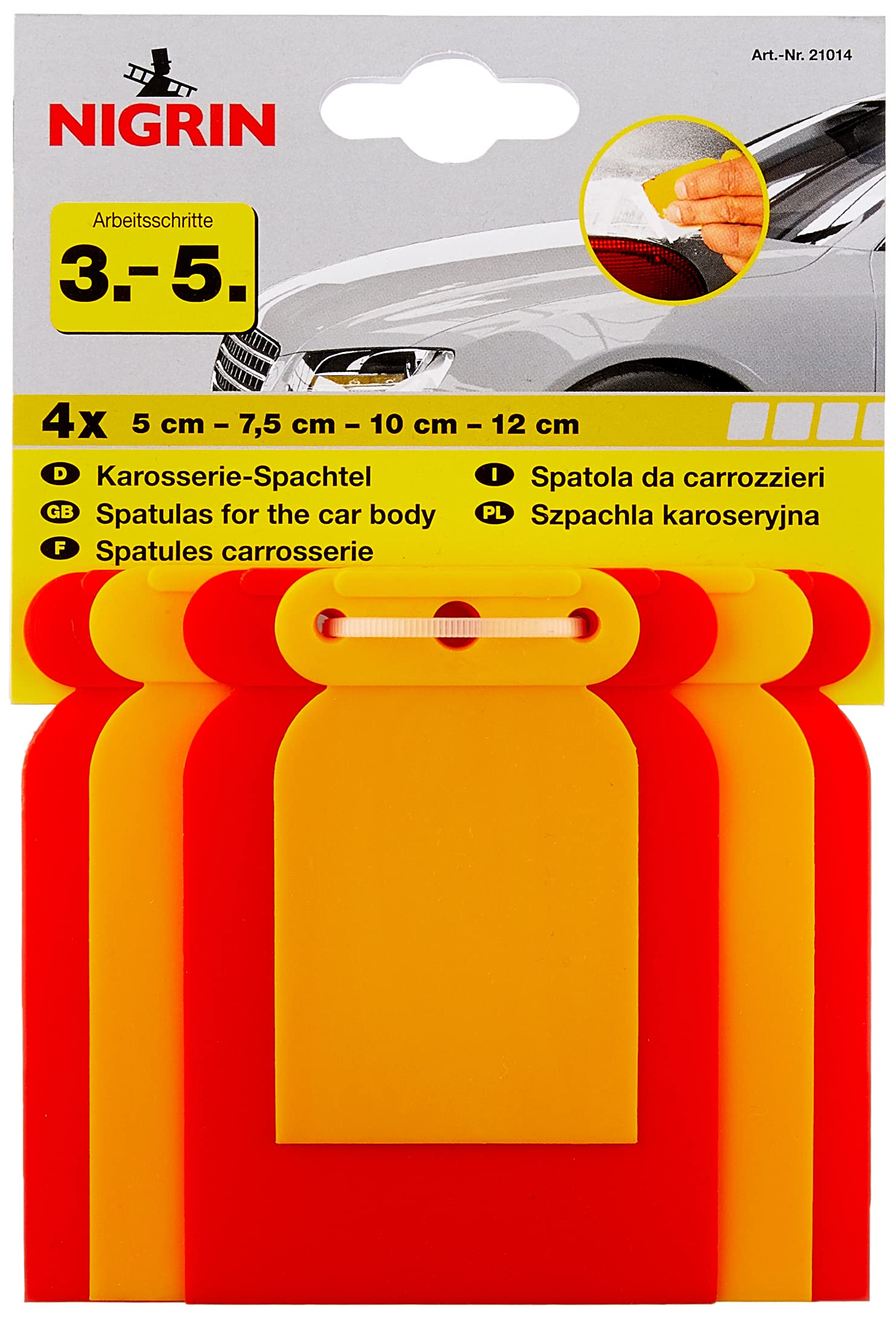 NIGRIN 21014 Body Spatula, Set of 4