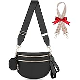 Bum Bags for Women Checkered Crossbody Bag Large Nylon Belt Purse Fanny Packs, Bonus with a Extra Strap