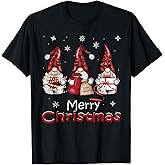 Gnome Tshirt Gifts Funny Family Christmas Shirts Women 2024 T-Shirt