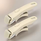 2PCS Removable Pot Handle Wood, 7.5" Detachable Handle for Pots and Pans, Durable &amp; Heat-Resistant Universal Cookware Handle Replacement (Cream White)