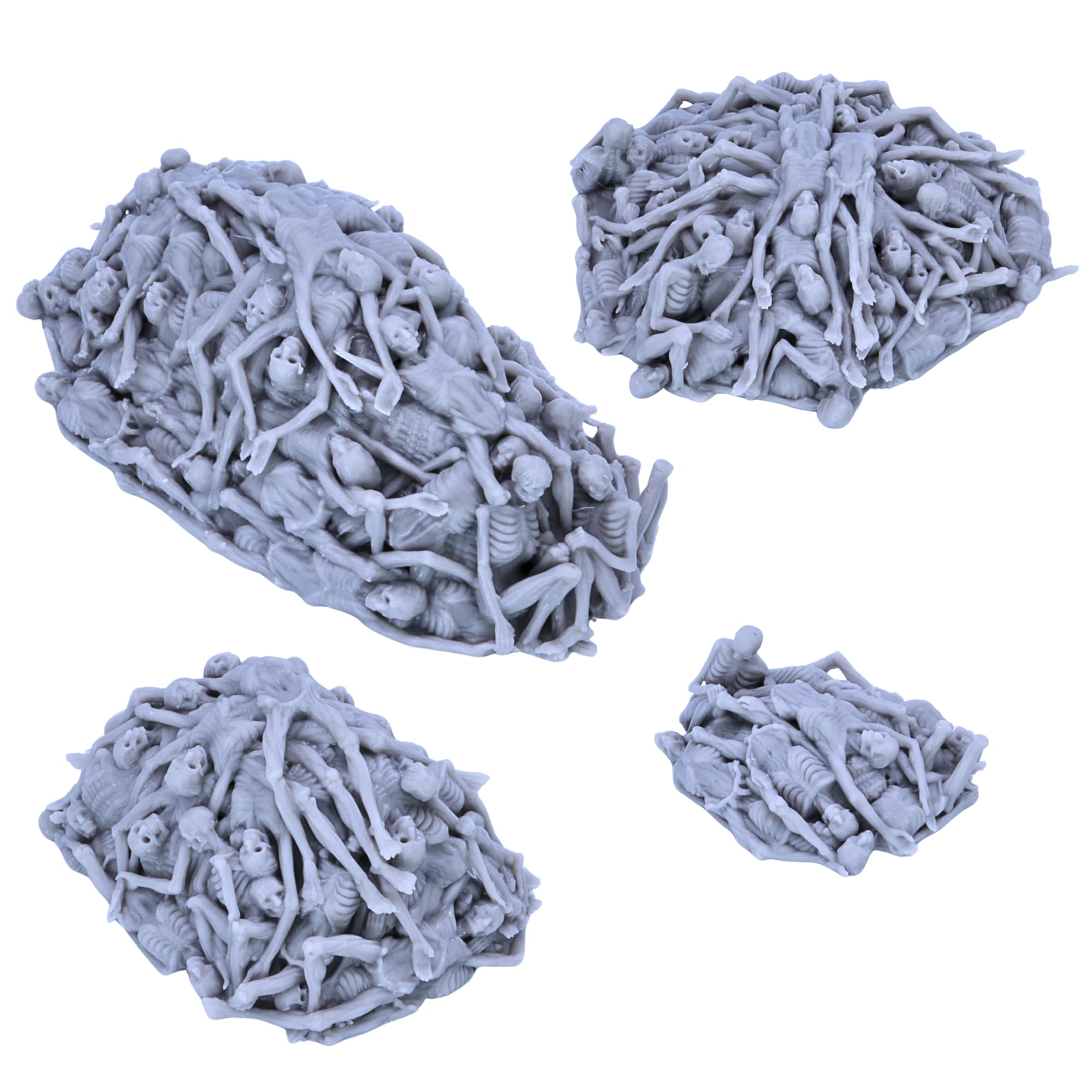 Corpse Pile Terrain Set โ 4 Scatter Terrain Pieces for Tabletop RPGs | 28mm-32mm Scale Undead Scenery | DnD, Wargames | Printable Scenery Licensed | Resin Unpainted Terrain for Collectors