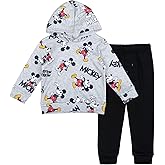 Disney Mickey Mouse Christmas Fleece Pullover Hoodie & Jogger Pants Outfit Set Newborn to Big Kid Sizes (0-3 Months - 14-16)