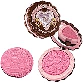Flower Knows The Sweetie Bear Collection Silk Satin Blush,Talc-Free Berry Pink Powder Blush,Highly Pigmented,Buildable&Blendable,Natura Cheek Color with an Elegant Glow,Gift-Worthy(04 Berry Parfait)