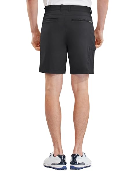 PULI MENS GOLF DRESS SHORTS BUSINESS CASUAL STRETCH WORK HIKING QUICK DRY LIGHTWEIGHT FISHING POCKETS BLACK 36