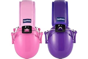 TacGuru 130 Kids Hearing Protection Earmuffs - Passive Noise Reducing Ear Protection for Kids - 2 Pack