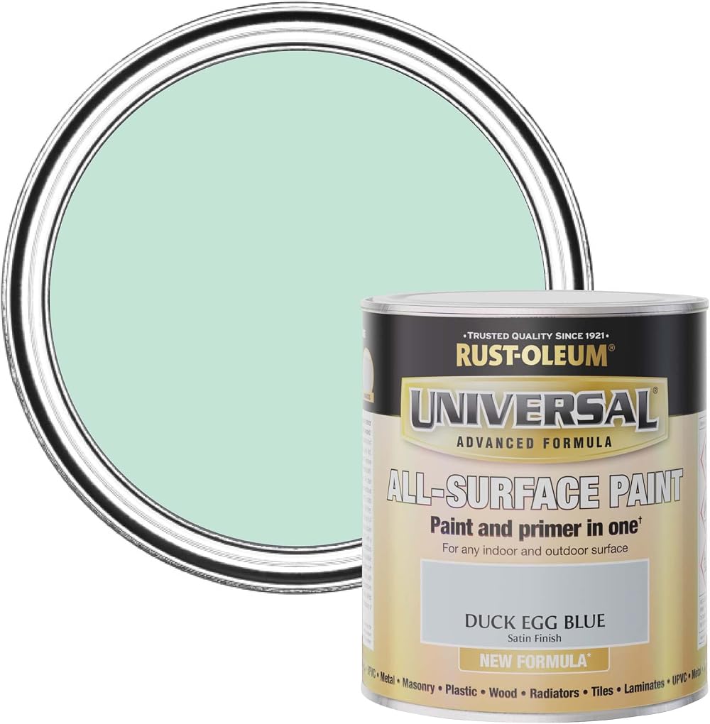 Rust-Oleum Universal Paint & Primer Satin Duck Egg Blue 750ml