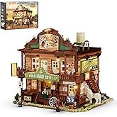 Lumibricks Western-Inn Lighting-Building-Bricks Set - 2682 Pcs The Old West Inn Light Construction Hotel Building Model Set for Adults and West Lovers