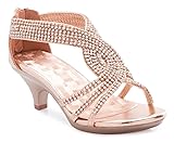 Olivia K Girls' Kids Open Toe Strappy Rhinestone