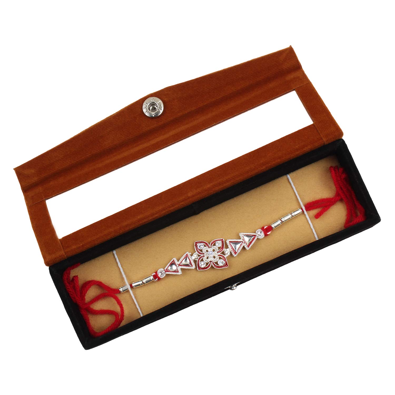 jewel fuel silver non-precious metal rakhi for men