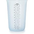 OXO Good Grips 4-Cup Squeeze & Pour Silicone Measuring Cup with Stay-Cool Pattern