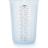 OXO Good Grips 4-Cup Squeeze &amp; Pour Silicone Measuring Cup | Flexible For Precise Pouring, Measurement Markings, Ideal for Melting Butter &amp; Chocolate, Microwave Safe, Dishwasher Safe