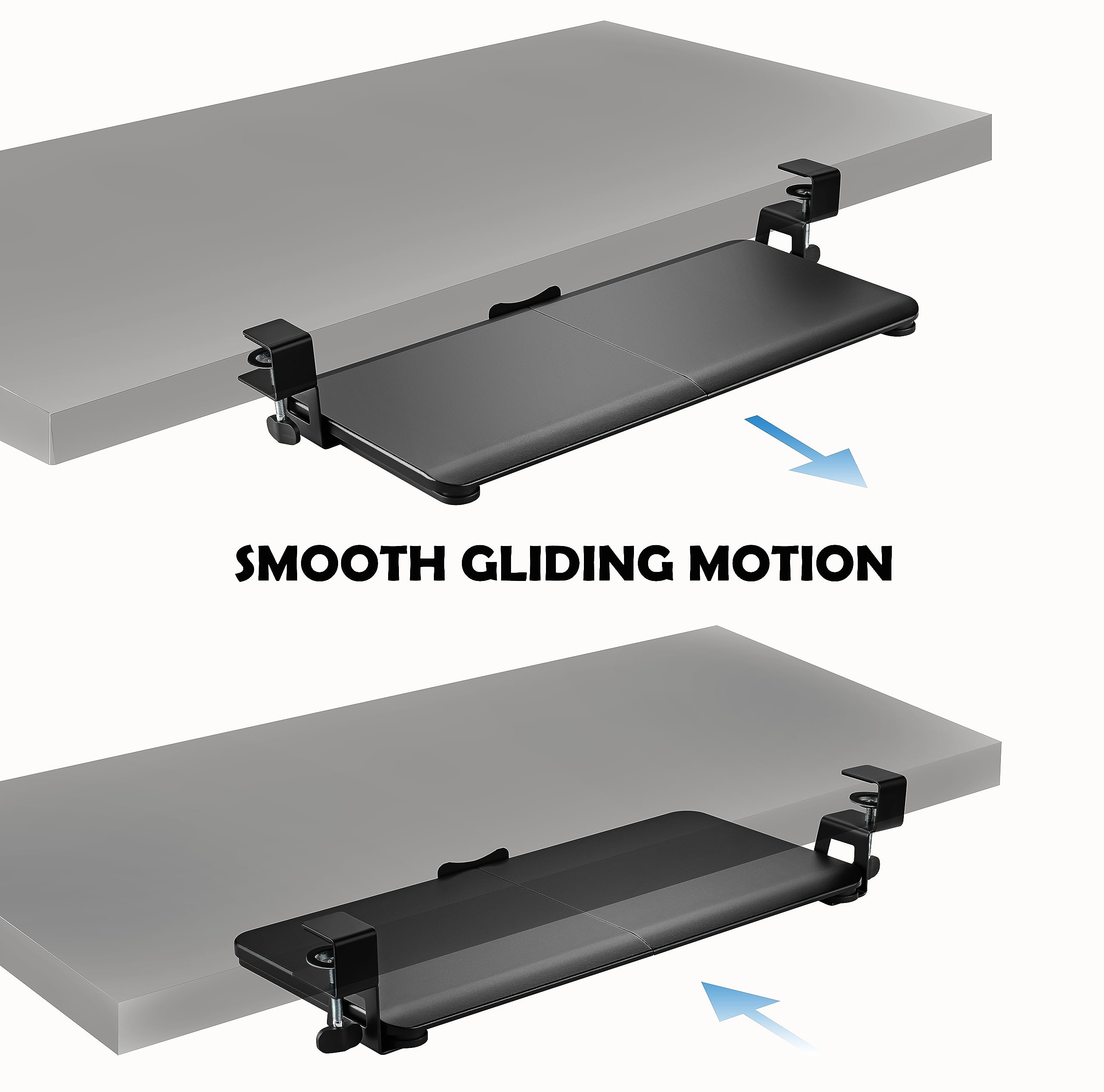 Mua Clamp-on Rotating Computer Keyboard and Mouse Tray, Slide Out with ...